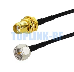 SMA Female Jack to F Type Male Plug Connector RF Pigtail Jumper Coax RG174 Cable - Zdjęcie 1 z 4