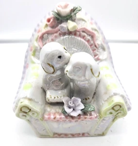 Vintage James Alex Imports Dogs Puppies Sitting in Chair 4" Tall - Picture 1 of 10