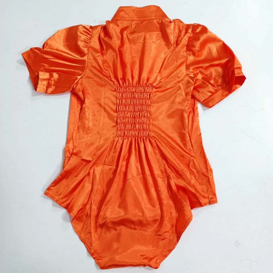 disfraz leotardo naranja con mangas protector y bolso Foto 1 de 1