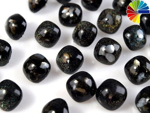 5 Knöpfe mit Perlmutt Teilchen 13mm - Bild 1 von 1