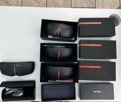 5 Authentic Prada Eyeglass Sunglasses Eyewear Case w/ Cloth - Image 1 of 4