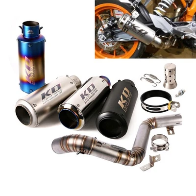 Motorcycle Exhaust Pipe Mid Tail Muffler 2" Modified For Duke 200 390 2012-2016 - image 1 of 4