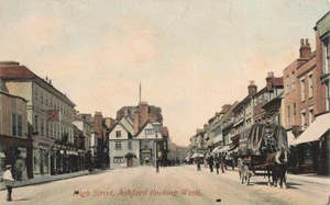 Ashford High Street Postkarte A.H. Do Ash Kent 1906  - Bild 1 von 2