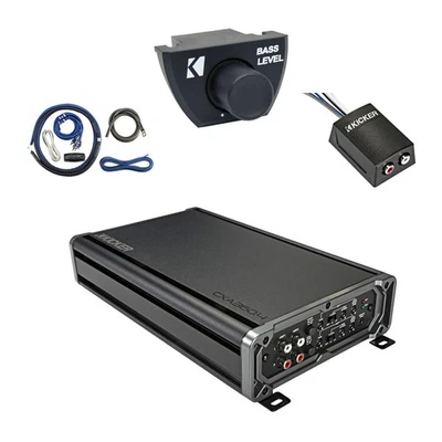 Kicker CXA360.4 4-Channel 4x90-Watt Amplifier w/Kit, Remote, Stereo Converter - Image 1 of 4