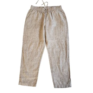Men's Coast Textured Pants M Linen & Cotton Striped Design Cropped - Picture 1 of 3