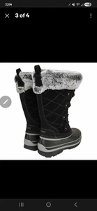 NEW!! Khombu Women's Black Ellie -20 Degrees Rated Winter Snow Boots Sz 8  - Picture 1 of 6