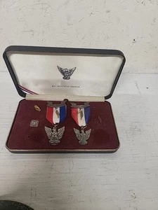 Vintage 2 Boy Scouts of America BSA Eagle Medals With 3 Pins. - Picture 1 of 6