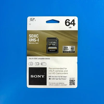 Sony 64GB SDXC UHS-I Class 10 Camera Memory SD Card SF64UY/TQMN - Image 1 of 2