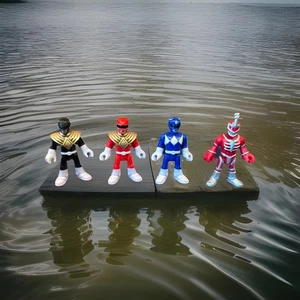 4 Power Rangers Imaginext Figures Black Red, Blue, Red 3" Fisher Price - Picture 1 of 23