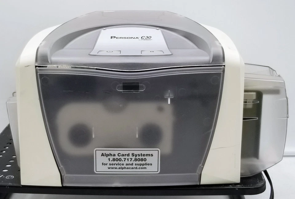 FARGO PERSONA C30 THERMAL COLOR PHOTO ID CARD BADGE PRINTER 044400 - Image 1 of 4