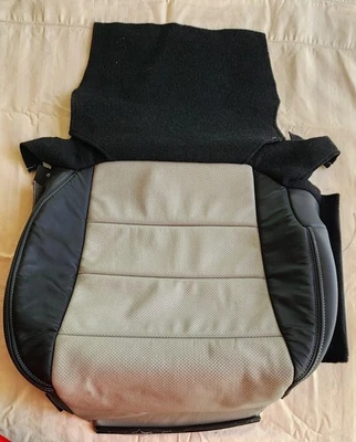 Acura TL Front Seat Bottoms, Perforated Beige and Black (3rd Gen; 2004-2008) - Image 1 of 4