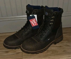 Tony Lama High Plains 8" Leather  Waterproof Composite Toe  Work Boots Men's 9.5 - Picture 1 of 7