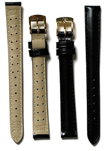 Watch Band, Calf Leather, AeroComfort Strap, Silver or Gold Buckle - Picture 1 of 12