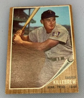 1962 Topps # 70 Harmon Killebrew Baseball Card Minnesota Twins HOF - Image 1 of 2