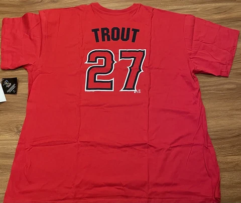 MIKE TROUT MENS 4XL Big & Tall Tee Jersey Shirt BRAND NEW WITH TAGS 4XB Cover