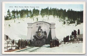 West Portal Moffat Tunnel Colorado Steam Train Locomotive Vintage Postcard - Picture 1 of 2