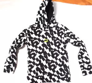 Felpa con cappuccio ragazzo Puma bianco e nero taglie dalla 8 alla 18/20 - Foto 1 di 4