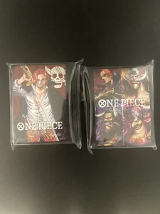 2 Set of Shanks and 4 Emperors  Sleeves One Piece Card Game  Official TCG - Picture 1 of 2