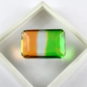 88 Ct Beautiful Multi-Color Tourmaline Emerald Cut Shape Loose Gemstone - Picture 1 of 4
