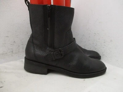 Botines Nine West HANZIL de cuero granulado negro con cremallera para mujer talla 9,5 M Foto 1 de 4
