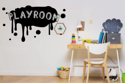 Playroom Paint Blot Kids Vinyl Art Sticker For Play Room Playhouse Wall Decals - Image 1 of 4