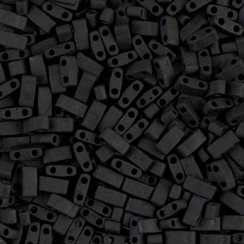 HTL-401F, Negro Mate, 5g, Miyuki Half Tila, 2 agujeros, 5x2,3x1,9 mm, (ht8) Foto 1 de 1