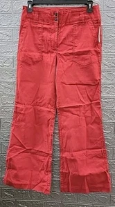 New ANTHROPOLOGIE Wide Leg Stretch Waist Naomi Pant Red Size 12 - Picture 1 of 8