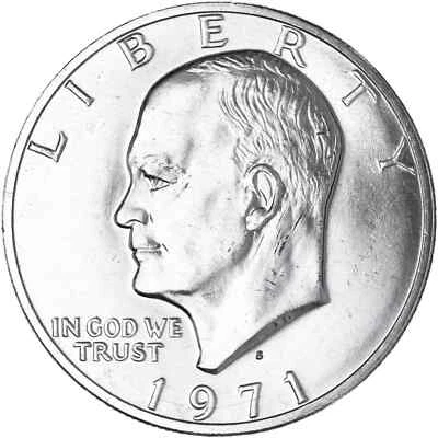 1971 S Eisenhower 40% SILVER PROOF Dollar US Mint Coin Ike - Image 1 of 3