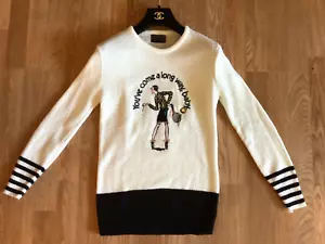 Vintage 1970's Virginia Slims Embroidered Tennis Sweater ( M ) - Picture 1 of 7