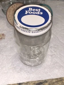 Vintage Best Foods Jar Bottle With Lid - Picture 1 of 10