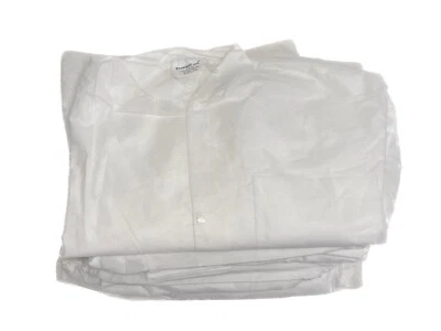 (9) FISHERBRAND Unisex Lab Coat w/ Knit Collar & Cuffs Snap-Front Pockets Large - Image 1 of 4