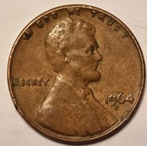 1964 D penny - L error- rare - collectable coin - U.S. one Cent - Picture 1 of 4