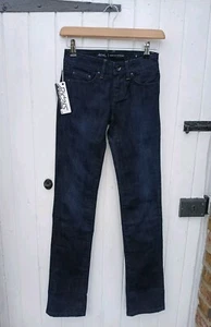 RIDERS BUMPER WOMENS STRAIGHT DARK DENIM JEANS - UK 6 - 24W 34L - NEW - RRP: $80 - Picture 1 of 12