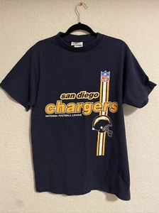 Vintage NFL San Diego Chargers Logo Athletic T Shirt Size M Navy - Picture 1 of 12