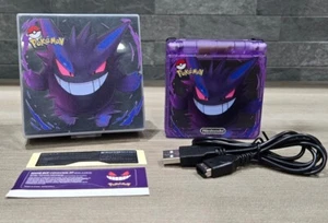 Nintendo Gameboy Advance SP Gengar Pokémon Reshell *Glass Screen & New Battery* - Picture 1 of 4