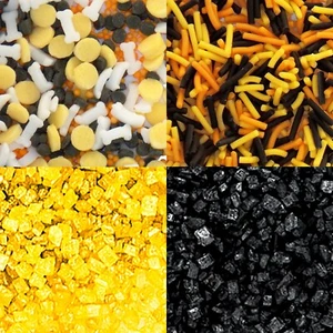 Paw Patrol Rubble Inspired Cupcake Sprinkle Dog Bones Decoration Topper BakeArt - Picture 1 of 7