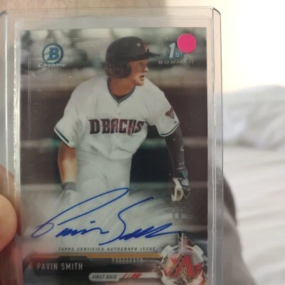 2017 Bowman Draft Chrome Pick Autographs Pavin Smith Auto #CDA-PS - Image 1 of 2