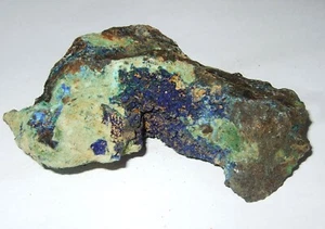 - Minerali Grezzi Cristalloterapia - AZZURRITE su GOETHITE (61) marocco - Picture 1 of 4