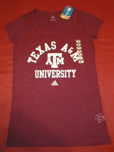 NUEVA CON ETIQUETAS Camiseta Transparente Adidas Damas Texas A&M Mediana - Imagen 1 de 3
