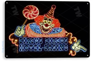 TIN SIGN Circus Circus, Las Vegas, Casino, Hotel, Retro Vegas Décor, A293 - Picture 1 of 3