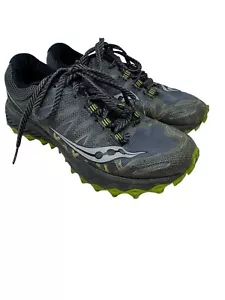 Saucony Hombres Peregrine 7.5 Senderismo Trail Running Zapatos Gris Negro Verde - Imagen 1 de 9