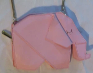 New Charming Charlie's Origami Pink Elephant Purse Crossbody Bag Pocketbook NWOT - Picture 1 of 6