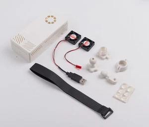 V2 White Case Dual Fans for Stratux ADS-B Kit Fits AHRS Module and GPYes - Picture 1 of 9