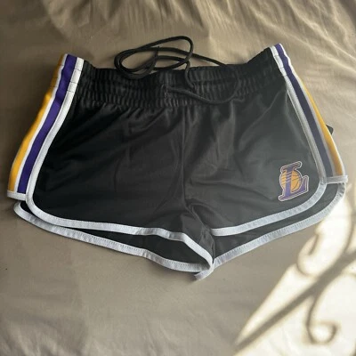 NBA Lakers Shorts Women's Size S Yellow Black. And Purple. Brand New - Image 1 of 3