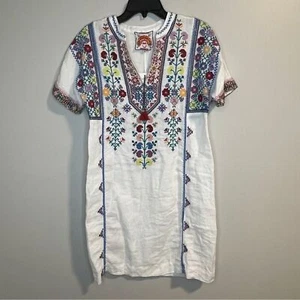 Johnny Was Clover einfache Tunika Kleid weiß XS Neu mit Etikett - Bild 1 von 7