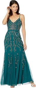 Marina 282847 Beaded Long Gown Emerld , Size 4 US - Picture 1 of 2