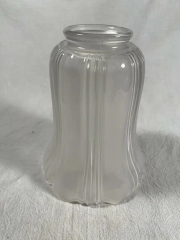 Vintage Sheffield style Tall Scalloped Edge Shade for Fixture Sconce c1930s Cover