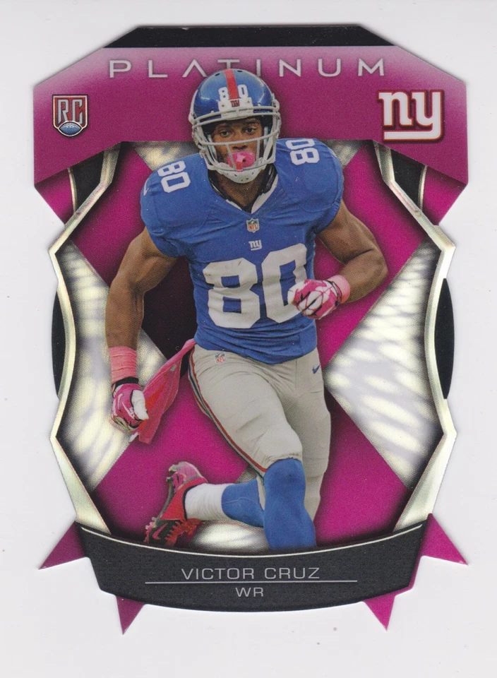 2014 Topps Platinum Pink Die Cut Refractor Victor Cruz BSDC-VC New York Giants - Image 1 of 2