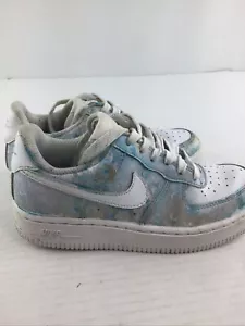 Kinder Air Force 1 Hydro Dipped Marble Style Gr. 13c mit einigen Farbspritzern - Bild 1 von 9
