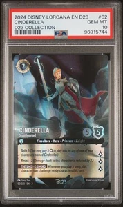 2024 Disney Lorcana EN CINDERELLA Stouthearted 02/D23 Collection PSA 10 - Bild 1 von 2